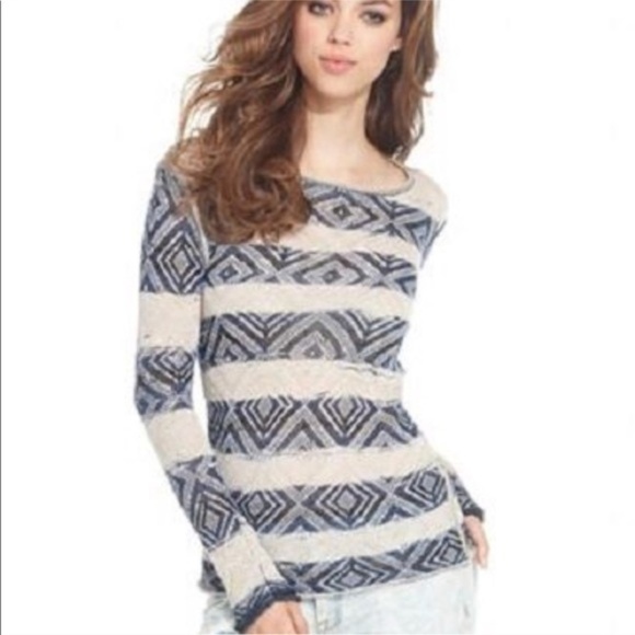 RACHEL Rachel Roy Tops - Rachel Roy | Diamond Linen Knit Top Tribal